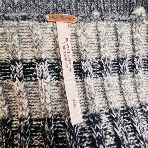 Free People Womens Black Cozy Up Striped Knit Cardigan Dress Size Small - Picture 5 of 7